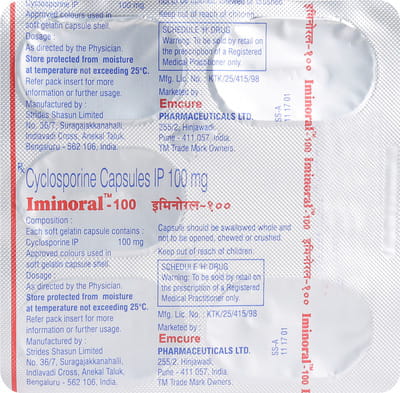 Iminoral 100mg Strip Of 5 Capsules