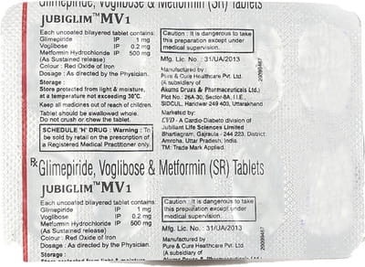 Jubiglim Mv 1mg Strip Of 10 Tablets