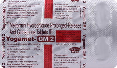 Yogamet Gm 2mg Strip Of 10 Tablets