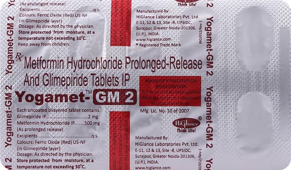 Yogamet Gm 2Mg Strip Of 10 Tablets