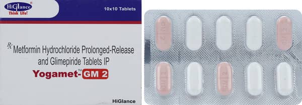 Yogamet Gm 2Mg Strip Of 10 Tablets