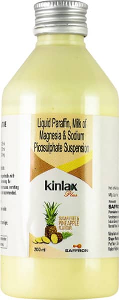 Kinlax Plus Pineapple Flavour Sugar Free Bottle Of 200ml Suspension