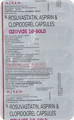 Azuvas 10 Gold Strip Of 10 Capsules