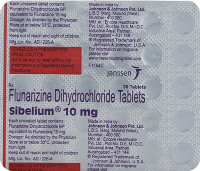 Sibelium 10mg Strip Of 30 Tablets
