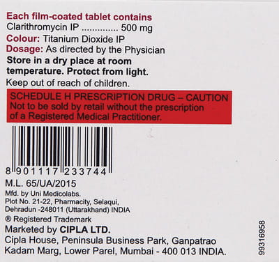 Zoclar 500mg Strip Of 4 Tablets