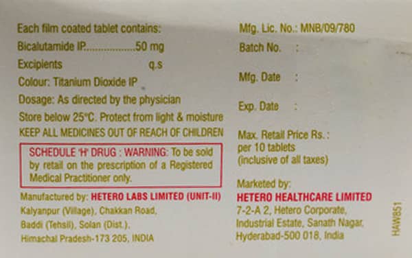 Bicatero 50mg Strip Of 10 Tablets