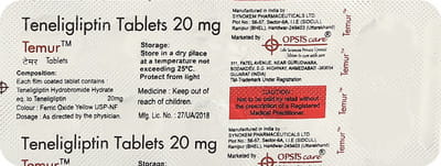 Temur 20mg Strip Of 10 Tablets