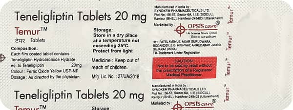 Temur 20mg Strip Of 10 Tablets