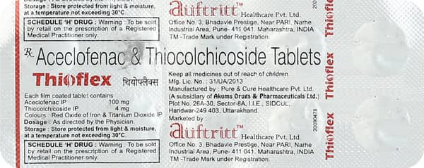 Thioflex 4mg Strip Of 10 Tablets