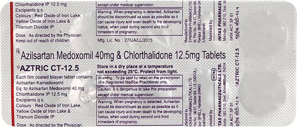Aztric Ct 40/12.5 Mg Strip Of 10 Tablets