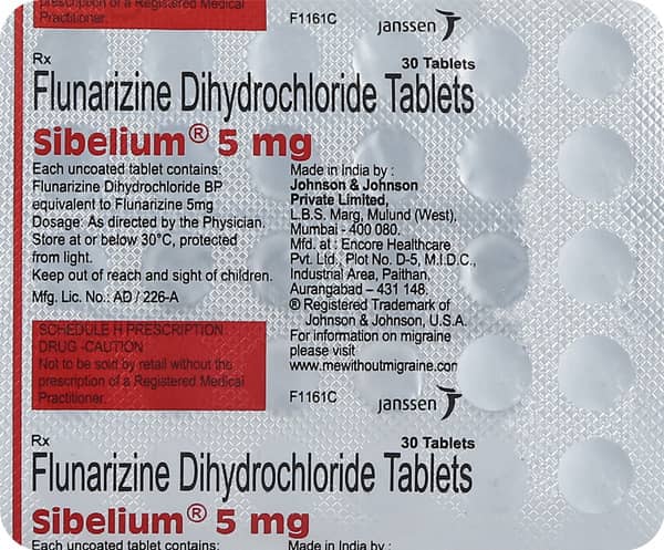 Sibelium 5mg Tablet
