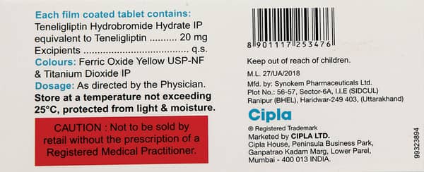 Tenepla 20mg Strip Of 10 Tablets