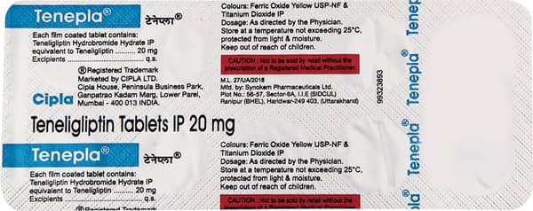 Tenepla 20mg Strip Of 10 Tablets