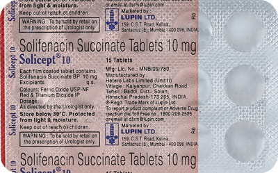 Solicept 10mg Strip Of 15 Tablets