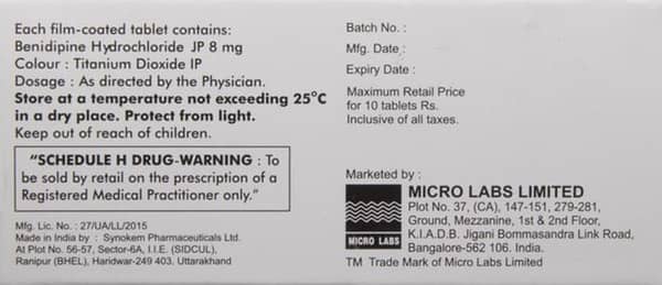 Benlong 8mg Strip Of 10 Tablets