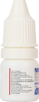 Bepodrops 1.5% Bottle Of 5ml Eye Drops