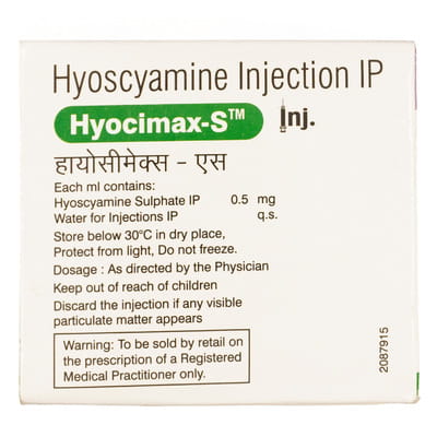 Hyocimax S 0.5mg Ampoule Of 1ml Injection