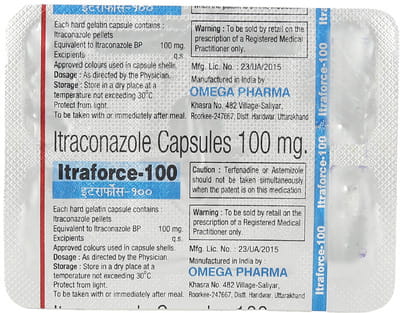 Itraforce 100mg Strip Of 4 Capsules