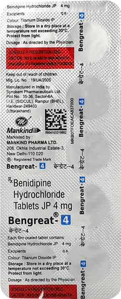 Bengreat 4mg Strip Of 10 Tablets