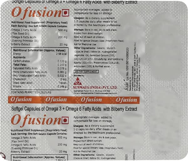 Ofusion Strip Of 10 Capsules