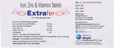 Extrafer Strip Of 10 Tablets