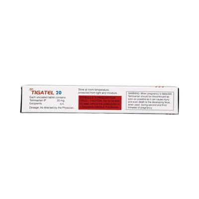 Tigatel 20mg Strip Of 10 Tablets
