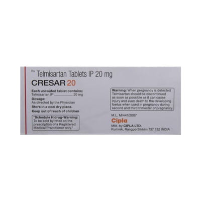 Creasar 20mg Tablets 15'S