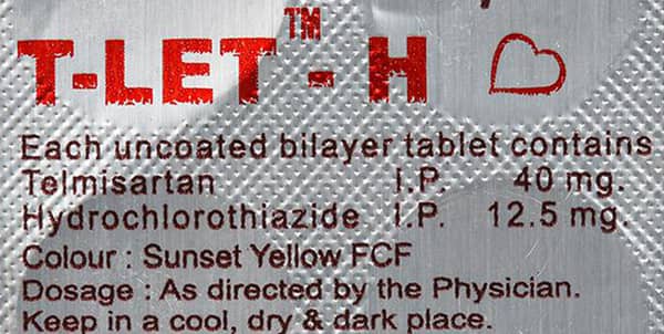 T Let H Strip Of 15 Tablets