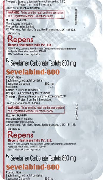 Sevelabind 800mg Strip Of 10 Tablets