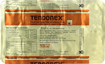 Tendonex Strip Of 10 Capsules