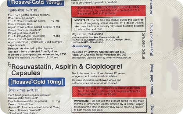 Rosave Gold 10Mg Strip Of 10 Capsules
