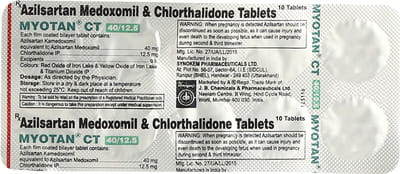 Myotan Ct 40mg/12.5mg Strip Of 10 Tablets