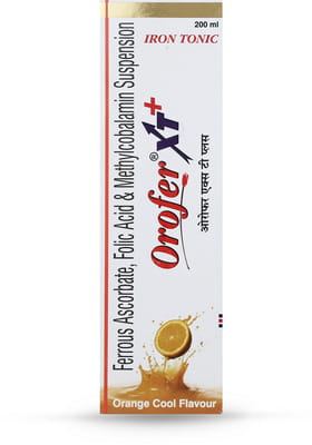 Orofer Xt Plus Orange Cool Flavour Bottle Of 200ml Suspension