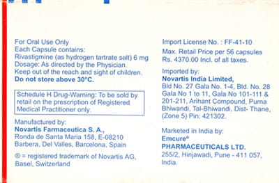 Exelon 6mg Strip Of 14 Capsules