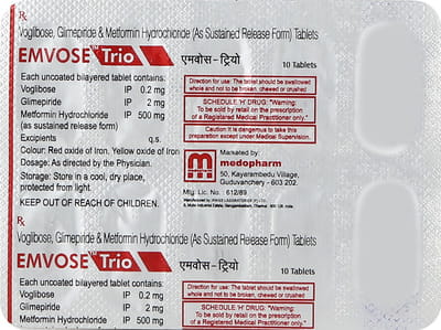Emvose Trio 2mg Strip Of 10 Tablets