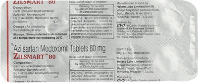 Zilsmart 80mg Strip Of 10 Tablets
