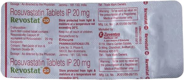 Revostat 20mg Strip Of 10 Tablets