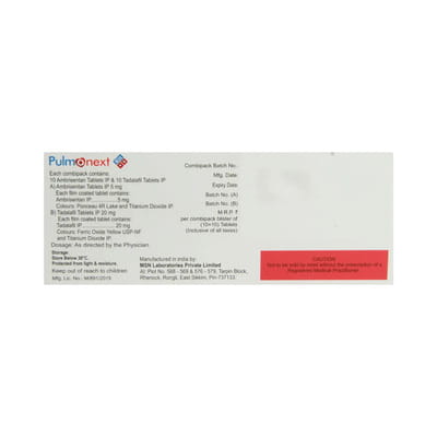 Pulmonext Kit Strip Of 20 Tablets