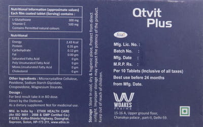 Qtvit Plus Strip Of 10 Tablets