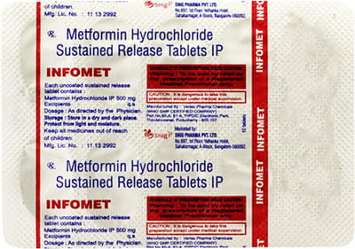 Infomet 500mg Strip Of 10 Tablets