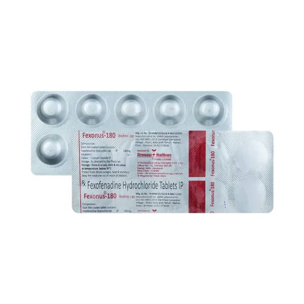 Fexonus 180mg Strip Of 10 Tablets