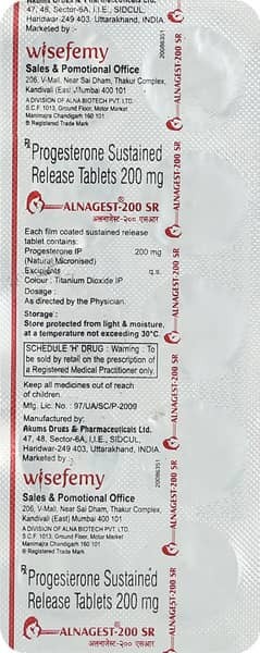 Alnagest 200Mg Sr Strip Of 10 Tablets