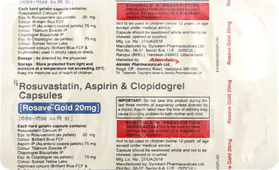 Rosave Gold 20mg Strip Of 10 Capsules