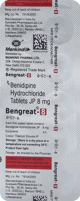 Bengreat 8mg Strip Of 10 Tablets