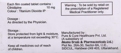 Cilnix 10mg Strip Of 10 Tablets