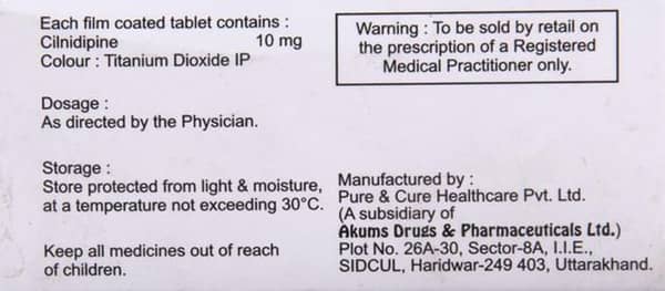 Cilnix 10mg Strip Of 10 Tablets