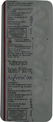 Azivent 500mg Strip Of 5 Tablets