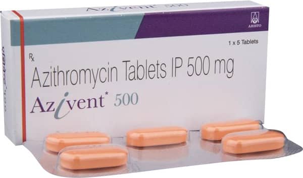 Azivent 500Mg Strip Of 5 Tablets