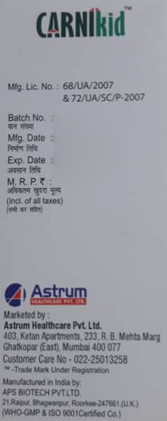 Carnikid Sugar Free Solution 150ml