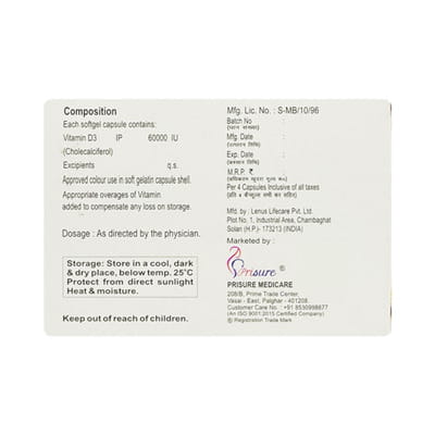 Ezyrol D3 60k Strip Of 4 Capsules